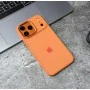 Dual-Tone Orange Silicone Case with Aluminium Camera Protection for iPhone