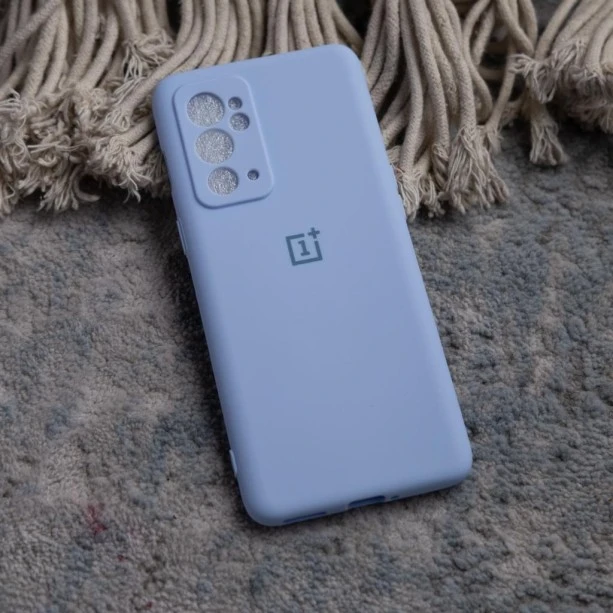 Soft Rubber Case For OnePlus 9RT Light Blue Color
