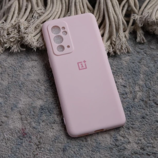 Soft Rubber Case For OnePlus 9RT Light Pink Color
