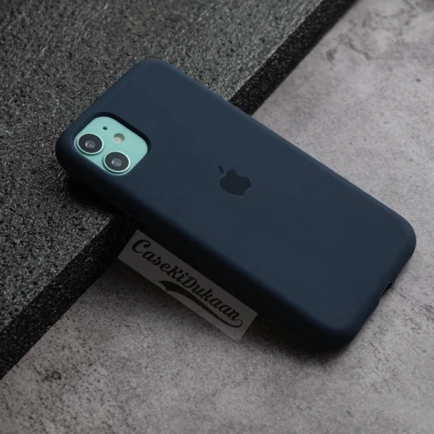 Dark Blue Silicon Case For iPhone 11