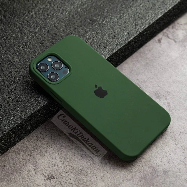 Forest Green Silicon Case For iPhone 12 Pro Max