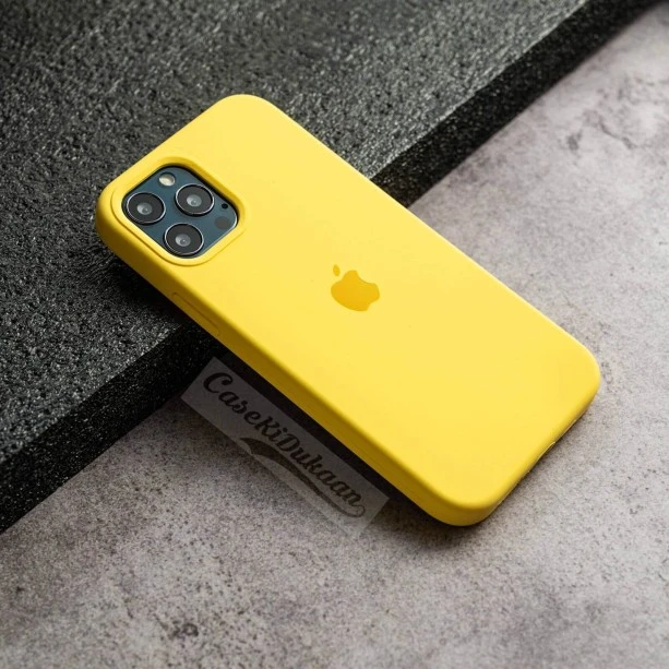 Yellow Silicon Case For iPhone 12 Pro Max
