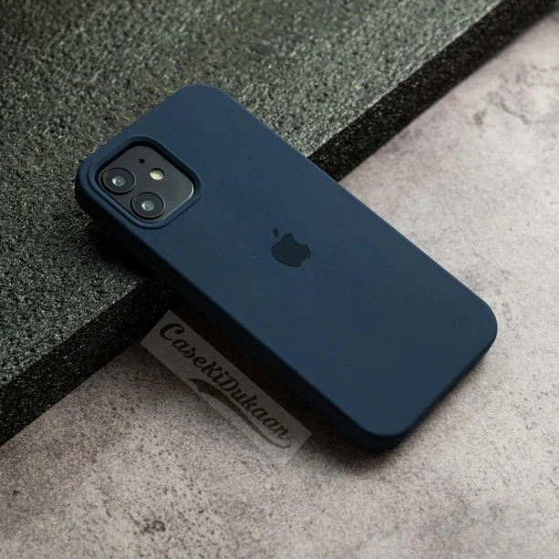 Dark Blue Silicon Case For iPhone 12 mini
