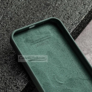 Midnight Green Silicon Case For iPhone 13 Pro