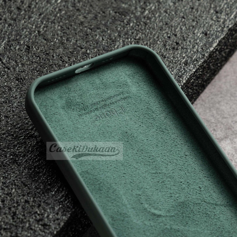 Midnight Green Silicon Case For iPhone 13 Pro