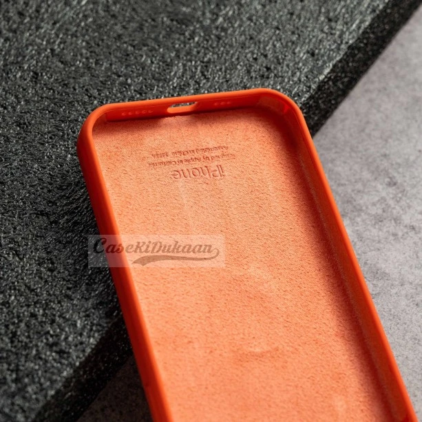 Orange Silicon Case For iPhone 13