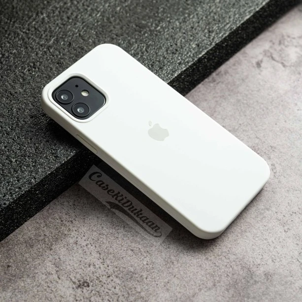 White Silicon Case For iPhone 12 mini