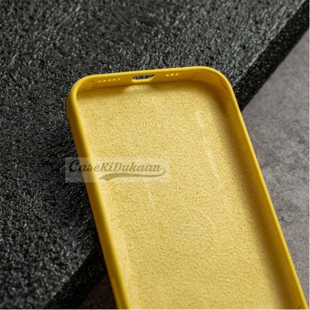 Yellow Silicon Case For iPhone 13 Pro