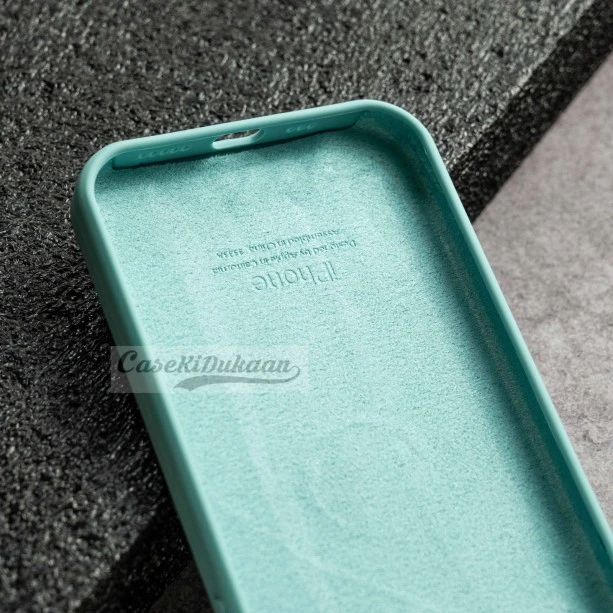 Bluish Green Silicon Case For iPhone 13