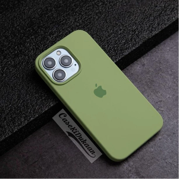 Light Green Silicon Case For iPhone 16 Pro Max