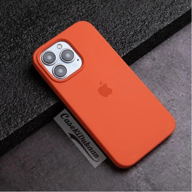 Orange Silicon Case For iPhone 13 Pro Max