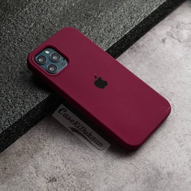 Wine Red Silicon Case For iPhone 13 Pro Max