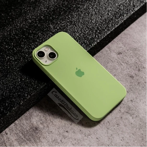 Light Green Silicon Case For iPhone 14