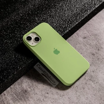 Light Green Silicon Case For iPhone 15 Plus