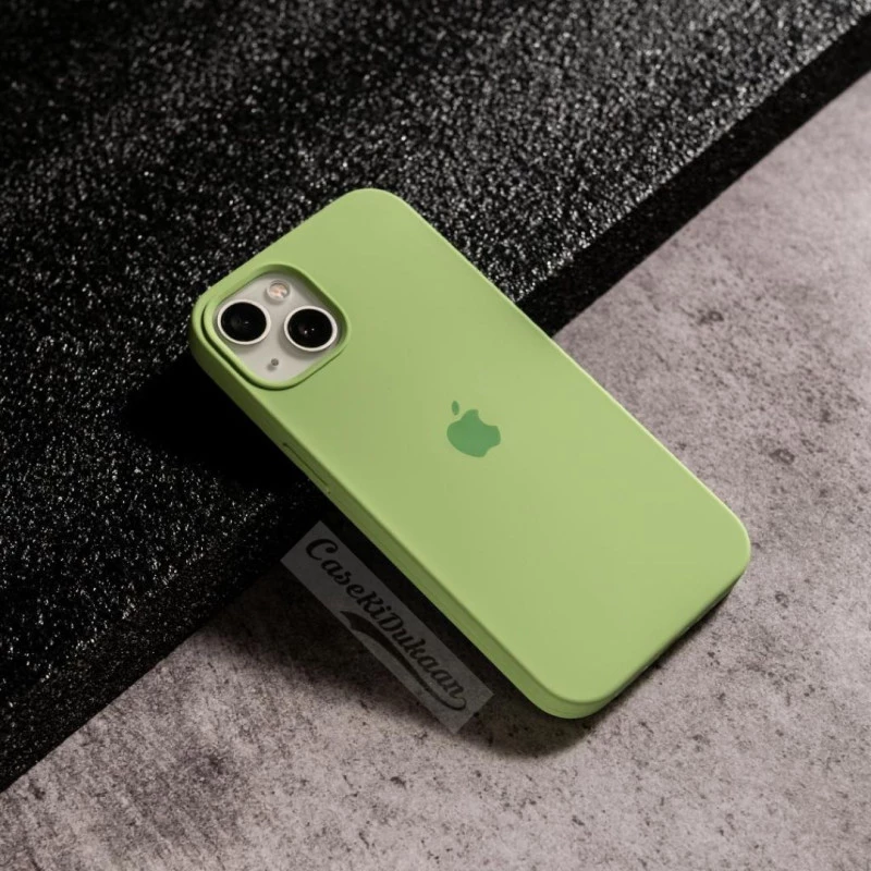 Light Green Silicon Case For iPhone 15 Plus