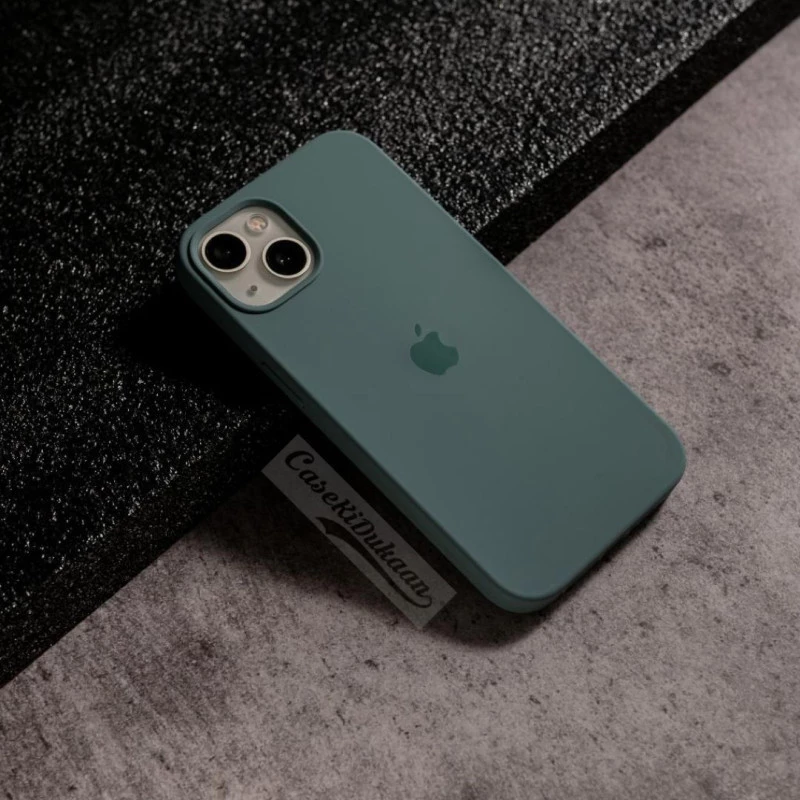 Midnight Green Silicon Case For iPhone 13 Mini