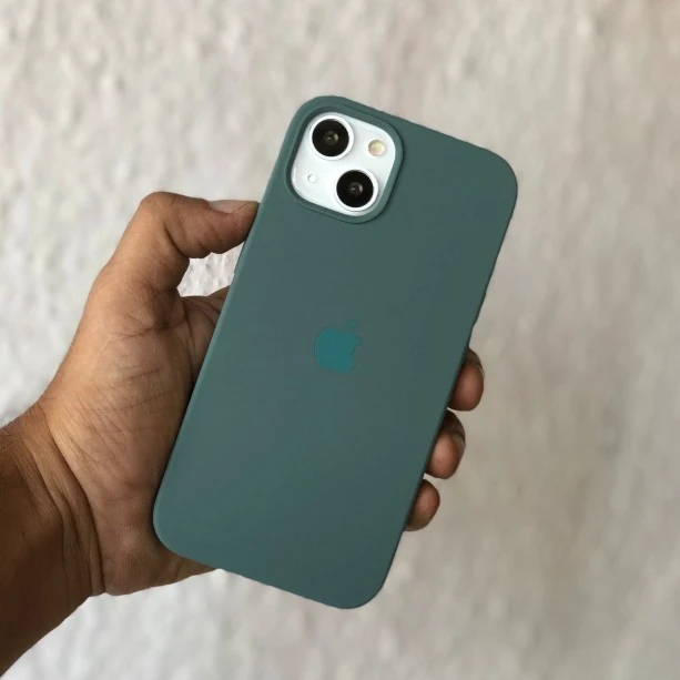 Midnight Green Silicon Case For iPhone 13
