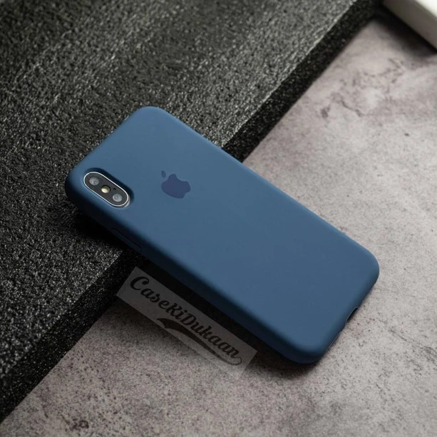 Azure Blue Silicon Case For iPhone X
