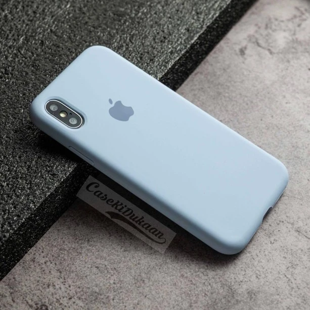 Light Blue Silicon Case For iPhone X