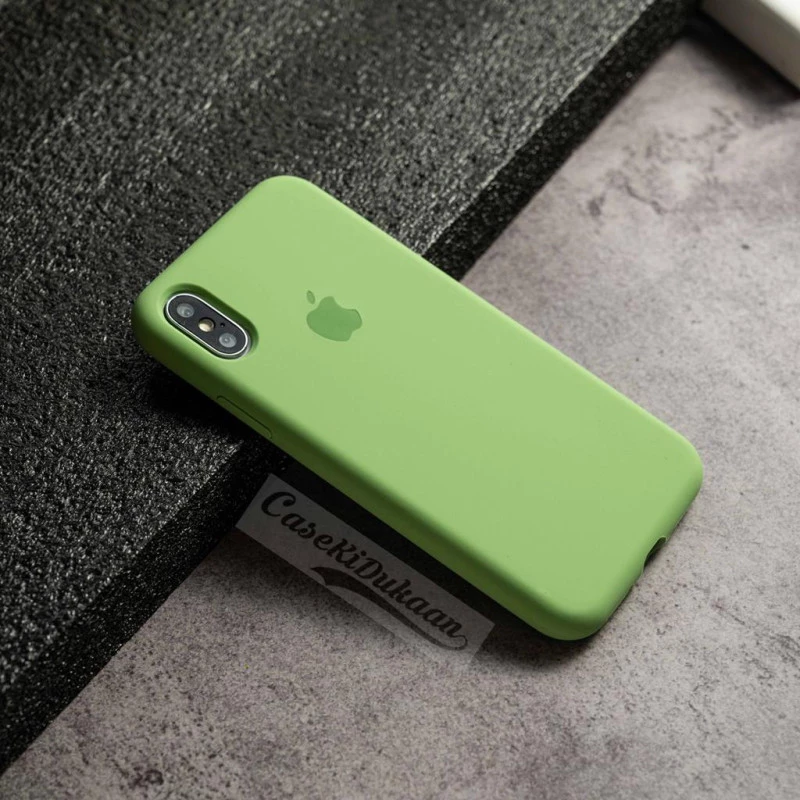 Light Green Silicon Case For iPhone Xs