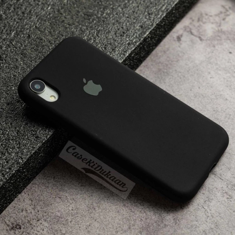 Black Silicon Case For iPhone XR