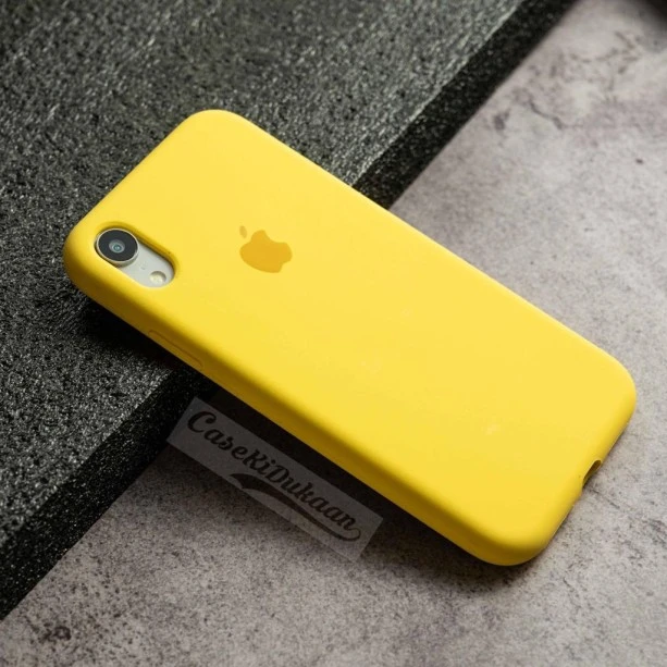 Yellow Silicon Case For iPhone XR