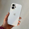 White Silicon Case For iPhone 16 Plus