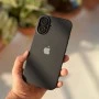 Black Silicon Case For iPhone 16 Plus