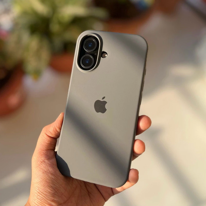Dark Grey Silicon Case For iPhone 16