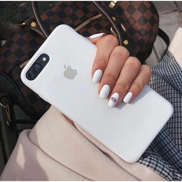 White Silicon Case For iPhone