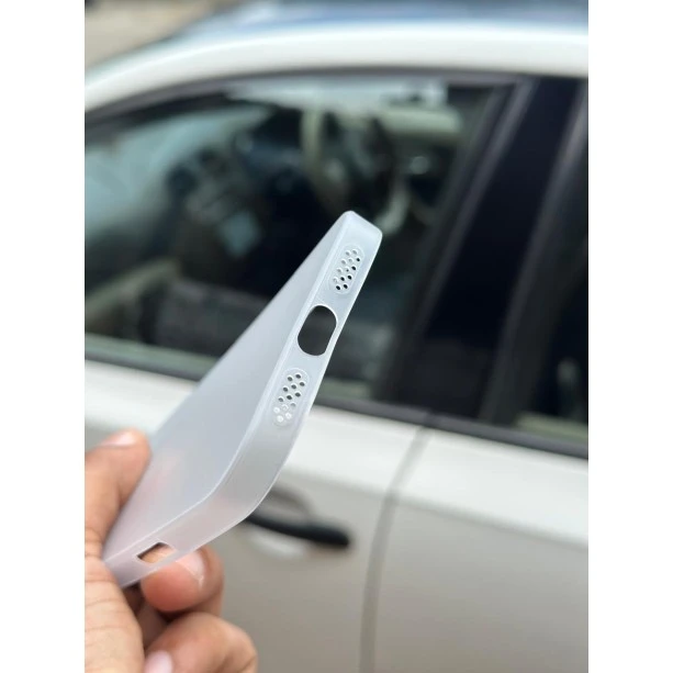 Ultra Thin Semi Transparent Case for iPhone 17 – White | Sleek & Minimal Cover