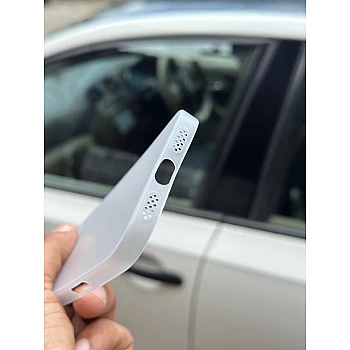 Ultra Thin Semi Transparent Case for iPhone 17 – White | Sleek & Minimal Cover