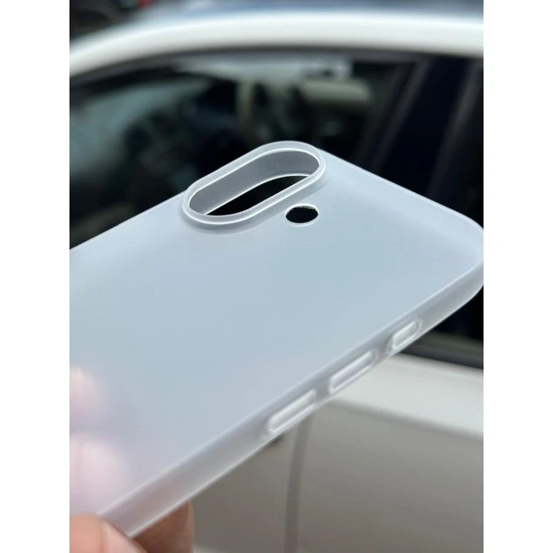 Ultra Thin Semi Transparent Case for iPhone 17 – White | Sleek & Minimal Cover