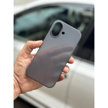 Ultra Thin Semi Transparent Case for iPhone 17 – Black | Sleek & Minimal Cover