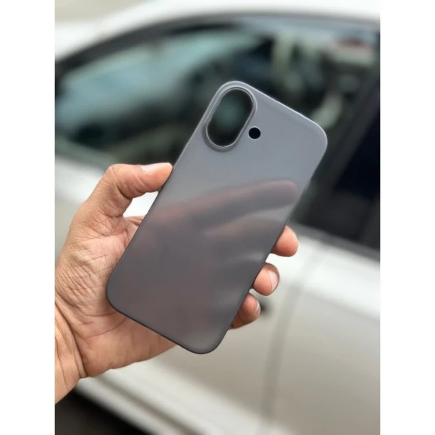 Ultra Thin Semi Transparent Case for iPhone 17 – Black | Sleek & Minimal Cover
