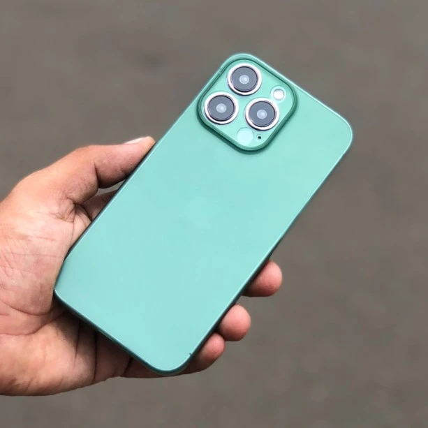 Green Slim Transparent Ultra Thin Case For iPhone 13 Mini