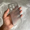 Grey Slim Transparent Ultra Thin Case For iPhone 15 Pro