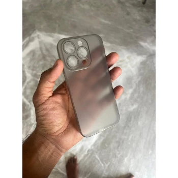 Grey Slim Transparent Ultra Thin Case For iPhone 15 Pro