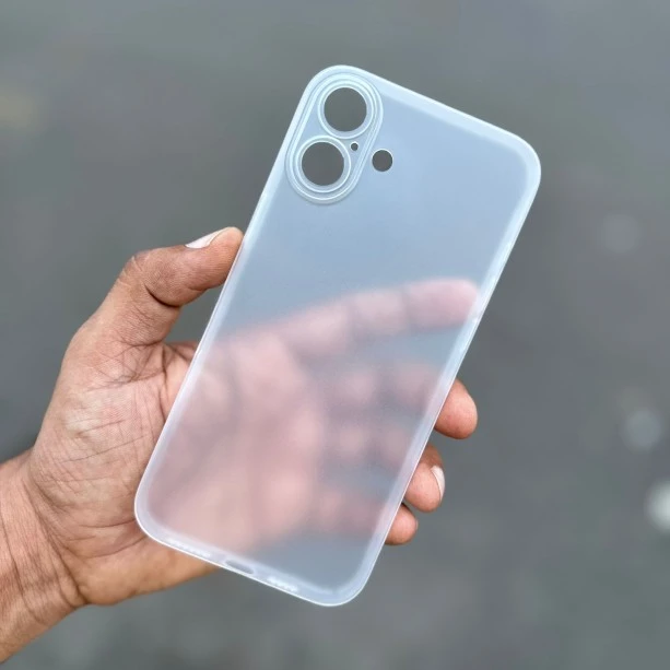 White Slim Transparent Ultra Thin Case For iPhone 16
