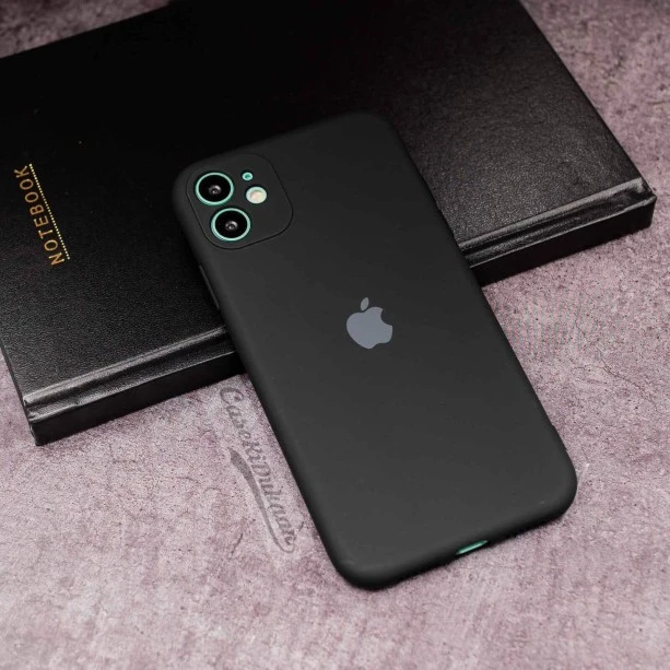Black rubber soft case for iPhone 11