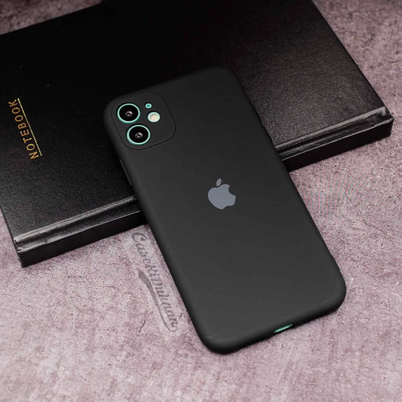 Black rubber soft case for iPhone 11