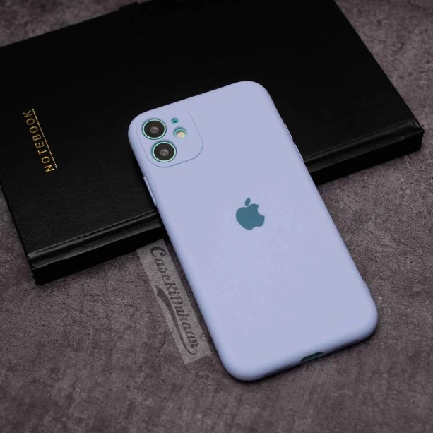 Light Blue Rubber Soft Case For iPhone 12