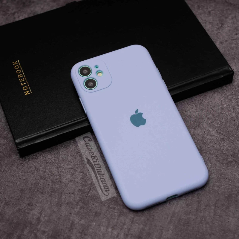 Light blue rubber soft case for iPhone 11