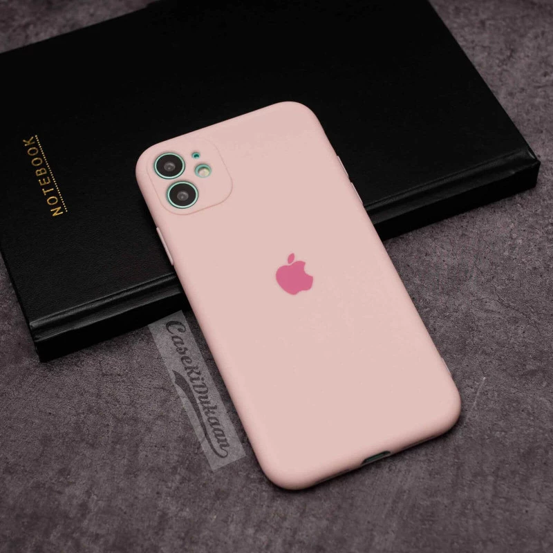 Light pink rubber soft case for iPhone 11