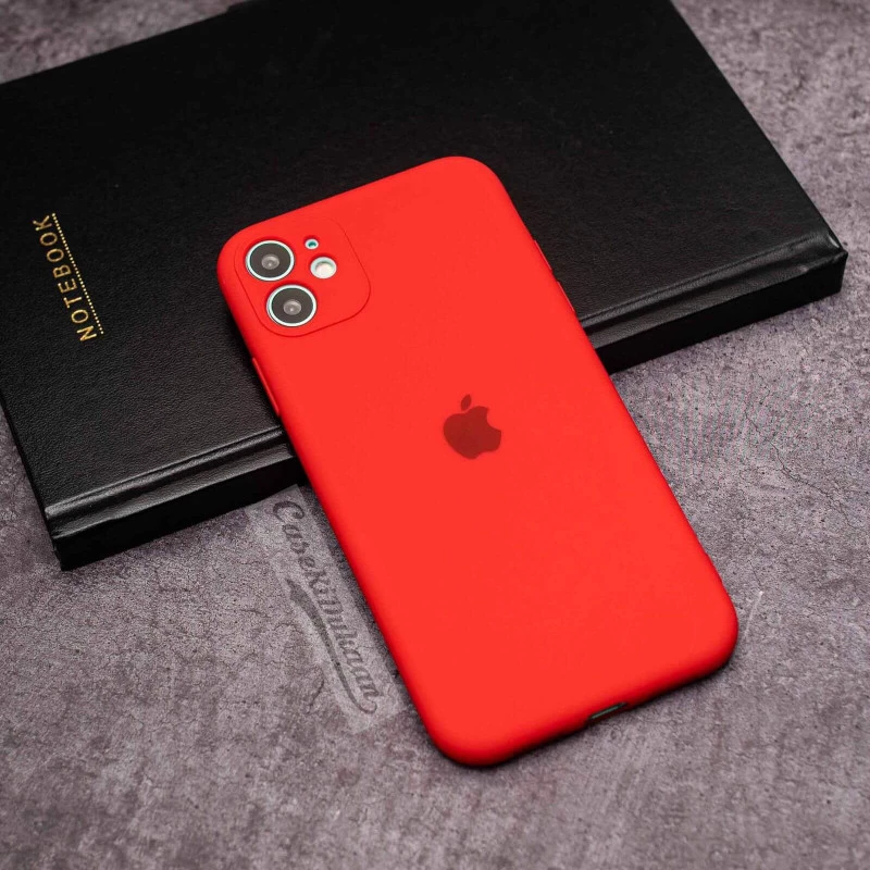Red rubber soft case for iPhone 11