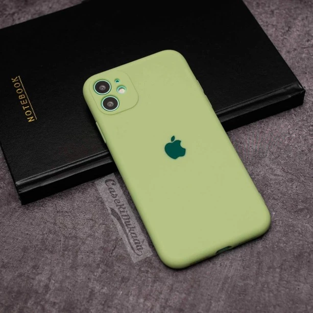 Light green rubber soft case for iPhone 11