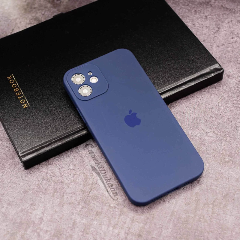 Delph blue rubber soft case for iPhone 12