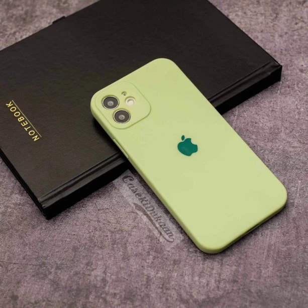 Light green rubber soft case for iPhone 12