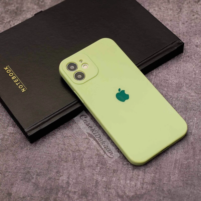 Light green rubber soft case for iPhone 12