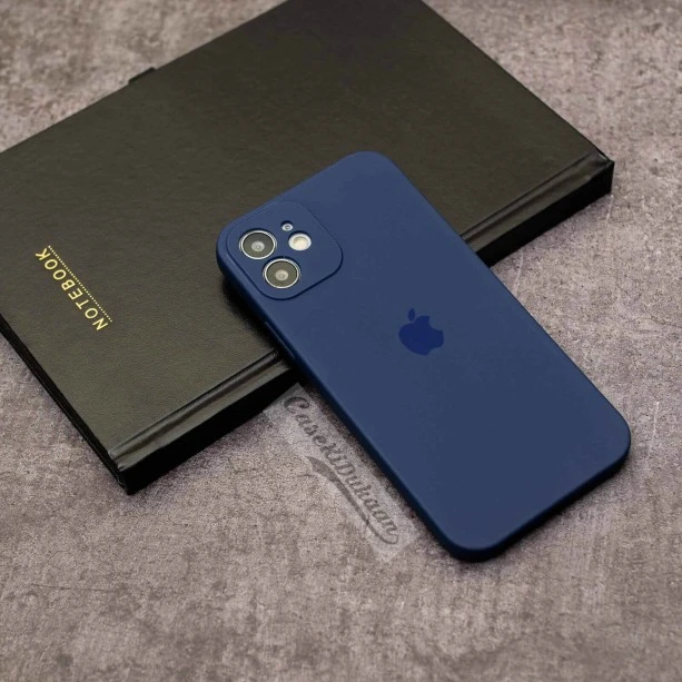 Dark Blue rubber soft case for iPhone 12